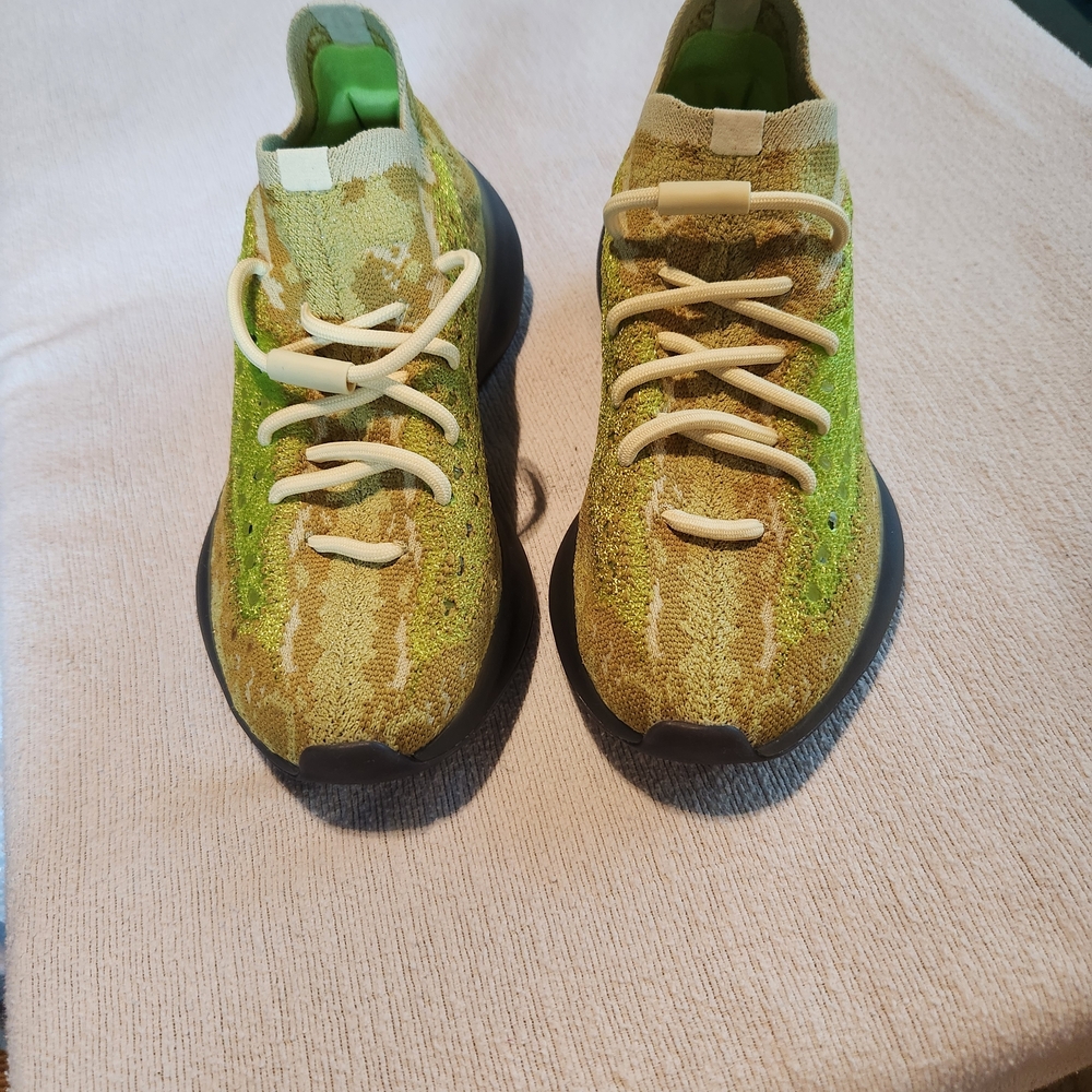 Adidas Yeezy 380 Boost Hylte Green and Tan Athletic Shoes